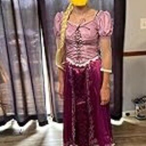 Rapunzel Cosplay Tangled Purple Dress Outfit, Women's Medium